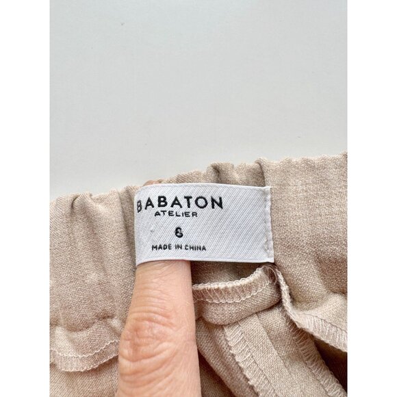 Aritzia BABATON Conan Heather Gold Camel (Re)Essential Trousers Pants, Size 8 - Picture 8 of 14